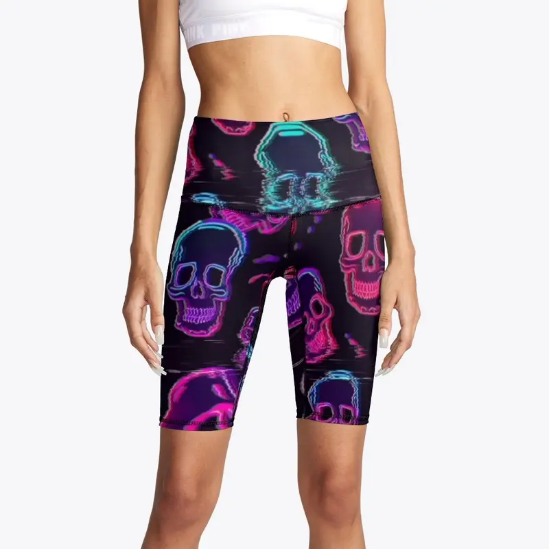 XIMOVERSE "VHS SKULL" Bike Shorts