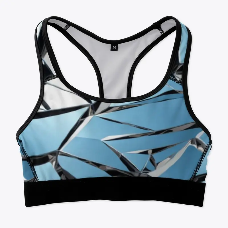 XIMOVERSE "Shattered Glass" Sports Bra